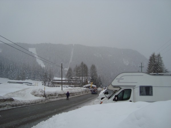 Parking pod gondolo na Croda Rosso